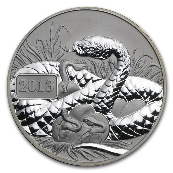 2013 Tokelau 1 oz Silver Reverse Proof Lunar Year of the Snake 2013 Tokelau 1 oz Silver Reverse Proof Lunar Year of the Snake